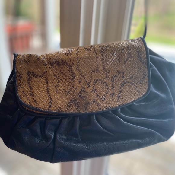 Rare Fendi Vintage Snake Python Clutch/Strap Handbag - Picture 2 of 16